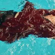 eileenvogel: W456 Eileen at the poolparty in red dress 2024