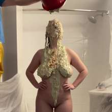 Slimed Models: Regan Slimed With a New Gross Slime Recipe, Naked!