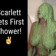 Slimed Models: Scarlett's Step Mom Gets Topless, and They Both Get Slimed!