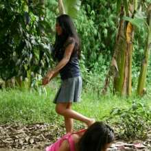 Owen: Cathy and Angie Wrestling--Photos