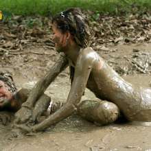 Owen: Cathy and Angie Wrestling--Photos