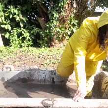 Darkabyss445: Soaking in Mud in My Rainwear