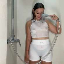 WetPlace: Stunning Anny Shower In White Clothes