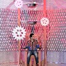 mad_mick_at: Azerbaijani talkshow-hostess executes a messy punishment on male guest
