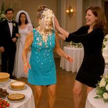 skirtpie: Wedding reception pie fight