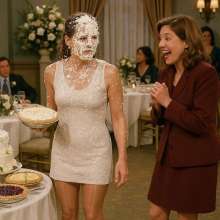 skirtpie: Wedding reception pie fight