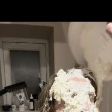 Galactico91: My wife gets pied part 4!