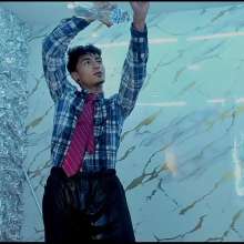 WETColours: Jack Super Wet in Shirt and Tie with Black Adidas Pants