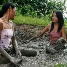 Owen: Boots and Brawl in the Mud, Jane and Carol--Photos