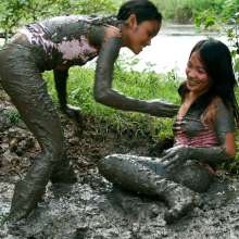 Owen: Boots and Brawl in the Mud, Jane and Carol--Photos