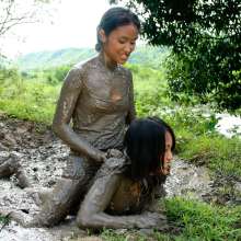 Owen: Boots and Brawl in the Mud, Jane and Carol--Photos