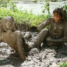 Owen: Boots and Brawl in the Mud, Jane and Carol--Photos