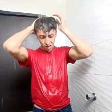WETColours: Luke Super Wet with Super Shampoo in Red T-shirt and Jeans