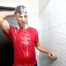 WETColours: Luke Super Wet with Super Shampoo in Red T-shirt and Jeans