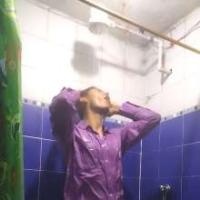WETColours: Mike Showers in a Purple Shirt