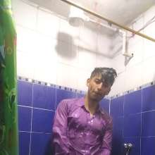 WETColours: Mike Showers in a Purple Shirt