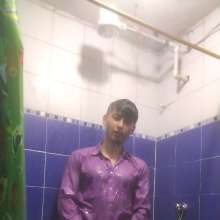 WETColours: Mike Showers in a Purple Shirt