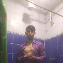 WETColours: Mike Showers in a Purple Shirt