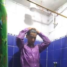 WETColours: Mike Showers in a Purple Shirt