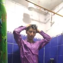 WETColours: Mike Showers in a Purple Shirt