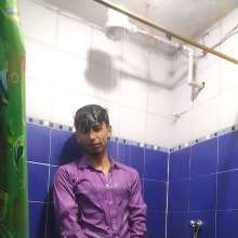 WETColours: Mike Showers in a Purple Shirt