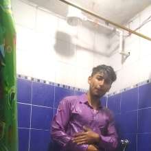 WETColours: Mike Showers in a Purple Shirt