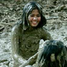 Owen: Mud Frisbee!  Grace and Gara--Photos
