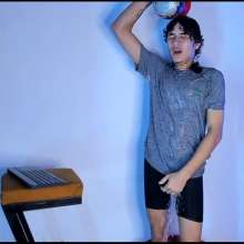 WETColours: Santos All Wet with His Polo Shirt