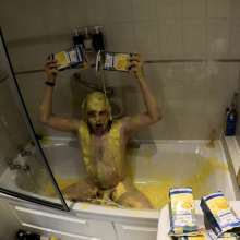 Wakka: Wakka Destroyed With Custard on His Wedding Night