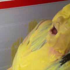 CandyCustard: Candy in the Custard Tank destroying evening dress with custard and pies!