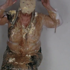 CandyCustard: Self sploshing in officewear and tights