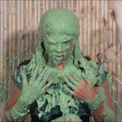 Anglefan.com: Cute college girl Jeanne slimed in her ruffled shirt!