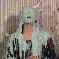 Anglefan.com: Jeanne gets blue slimed in a loose dressy top