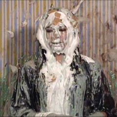 Anglefan.com: Jeanne gets blue slimed in a loose dressy top