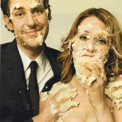 Piedave: Jim and Pam cake face
