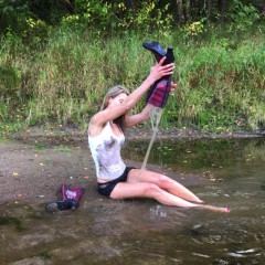 Adventureinwellies: New Update! Dancing in the stream.