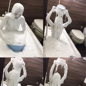 Dewaha: The ultimate tease, Hiroki Cream, posted another amazing cream bath set