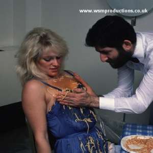 WSMProductions: Eve and Prof Treacle in spaghetti diner classic Slapstick- Wsm