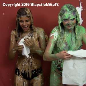 SlapstickStuff: Breana vs. Ginger!  The Lingerie Round!