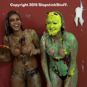 SlapstickStuff: Breana vs. Ginger!  The Lingerie Round!