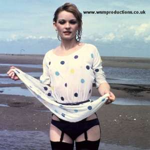WSMProductions: Elfin Cathy plays in the sea and a beach pool in 1983--Wsm