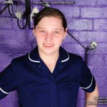 DungeonMasterOne: Nurse Wendy fills her uniform and covers herself in custard