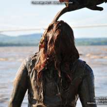 DungeonMasterOne: Cute redhead gets muddy then wet on the banks of the River Severn!