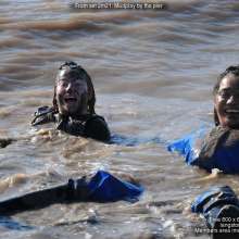 DungeonMasterOne: Cute redhead gets muddy then wet on the banks of the River Severn!