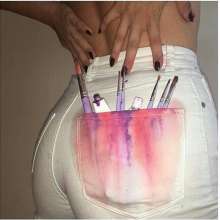ruinedwhite: Butt in white denim:messy art
