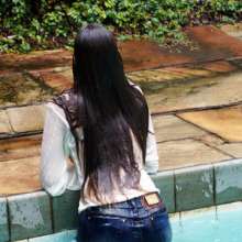 WAM Photography: WAM Photography--Luna takes a dip in the pool