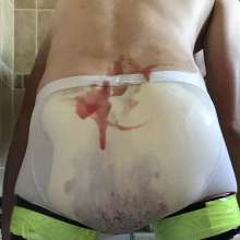 messy944: Filling and staining my clean white boxers