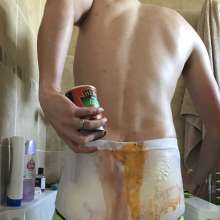 messy944: Filling and staining my clean white boxers