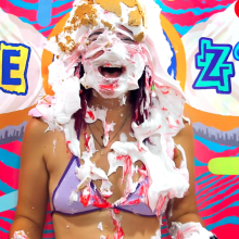 PieZone: Watch This Pink-Haired Girl Get Pied and Slimed Like 90s Nickelodeon!