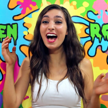 PieZone: Smoking Hot Chloe Is Sloshed In Multi-Colored Pie and Slime Mess!